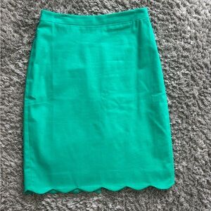 J. Crew Vibrant Green Pencil Skirt